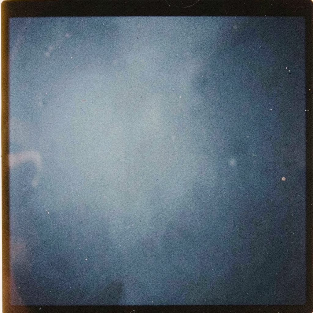 Analog film photograph of a child's hands pressing an apple into paint, soft grain.